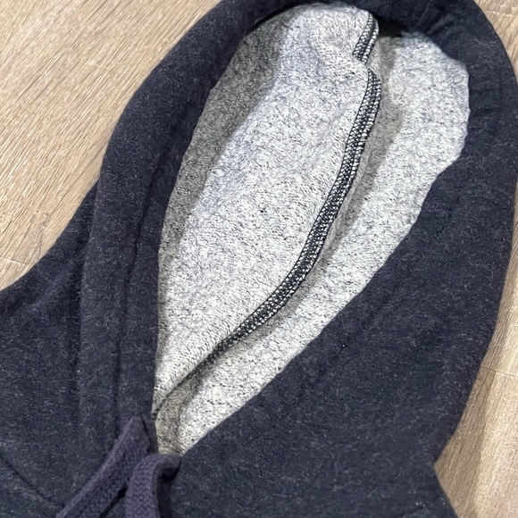 Men’s XS A.P.C. Wool Blend Navy Heathered Hooded Sweater Hoodie NYC EUC - Picture 4 of 6